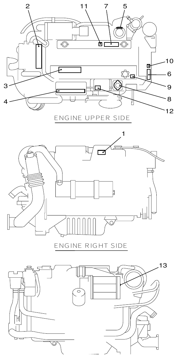 Yamaha ME422STIP2 (N601)STIP1(N611) EMBLEM & LABEL 1 parts diagram